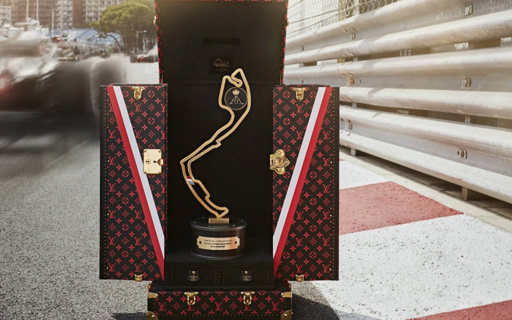 F1 Grand Prix Louis Vuitton trophy case on May 23, 2021 in Monaco